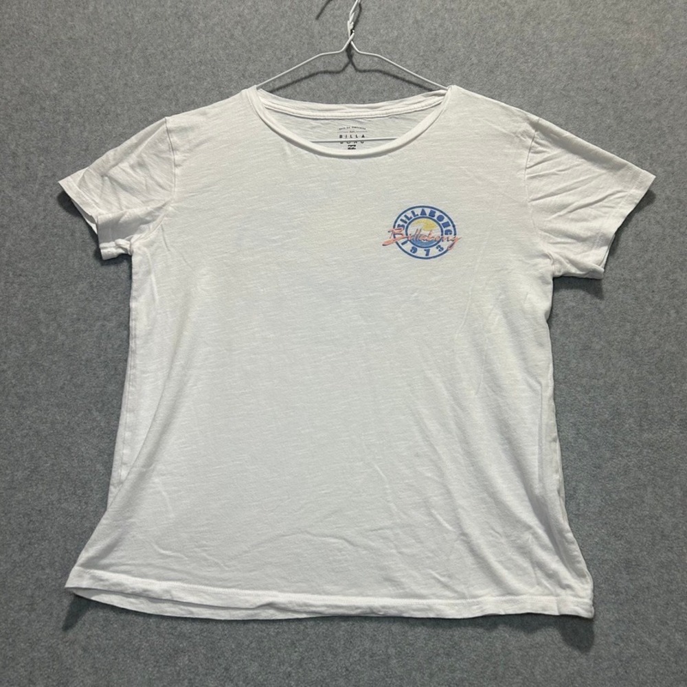 Billabong Women's Hawaii 1973 Premium Short Sleeve Logo Graphic Tee Size M